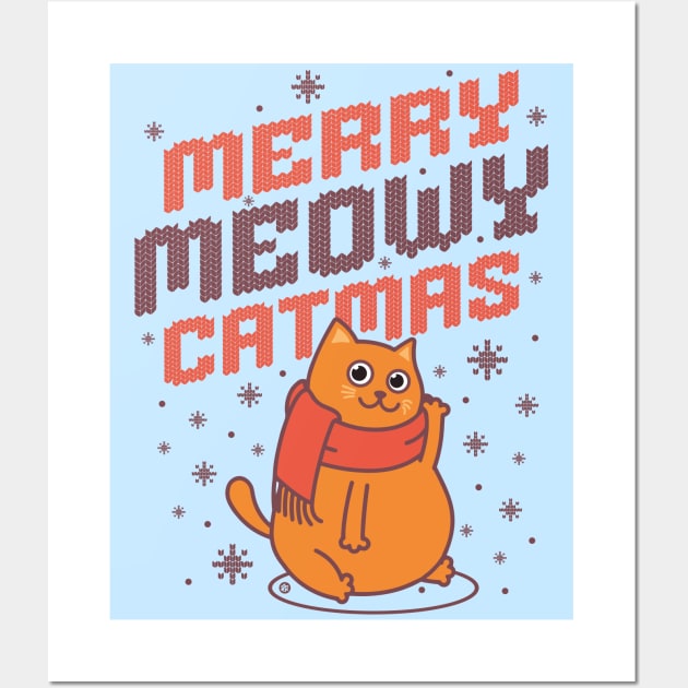 Merry Meowy Catmas Wall Art by Yurko_shop